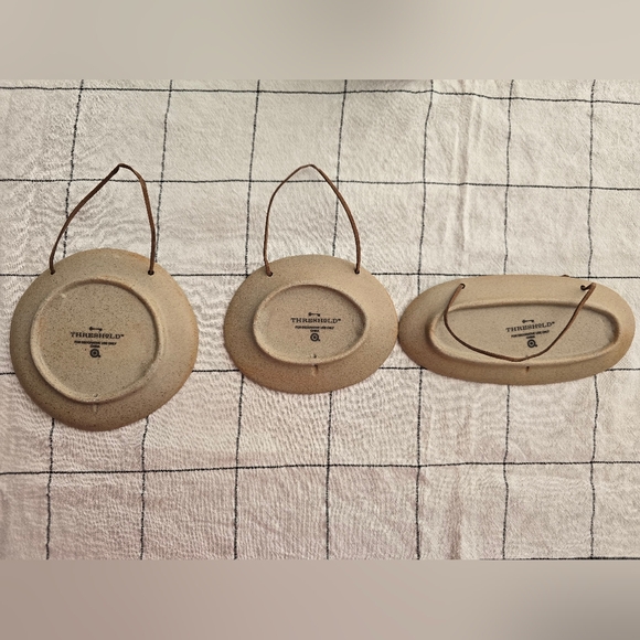 Threshold Other - Threshold Tan Decorative Hanging Plate Trio